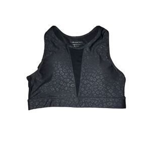 BCBG Black Leopard Sports Bra